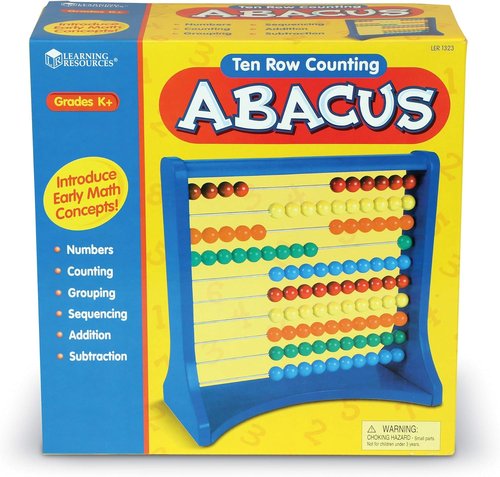 Learning Resources Ten-Row Abacus - Early Math Skills Manipulative for Kids, Ages 5+