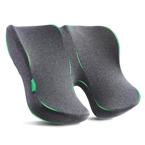 Medisana Seat Cushion, SC 150G Seat Cushions for Office Chairs, Car Seat, Wheelchair - Sciatica & Tailbone & Coccyx Pain Relief Pillow for Driver Sedentary People（Size:19.6 * 16.6 * 3.7 in-Grey）