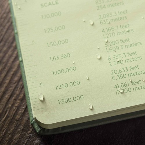 Rite in the Rain Weatherproof Hard Cover Notebook, 8.75" x 11.25", Green Cover, Universal Pattern (No. 970F-MX)