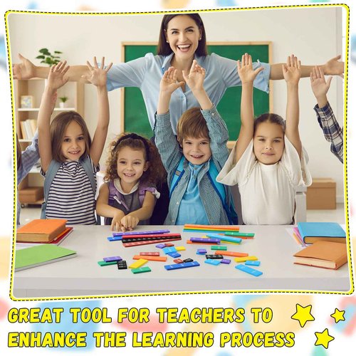 Sayglossy 24 Sets Fraction Tiles Sets for Math Fraction Manipulatives Montessori Math Materials EVA Foam Algebra Tiles Games for Classroom Teaching Aids, Homeschool Supplies