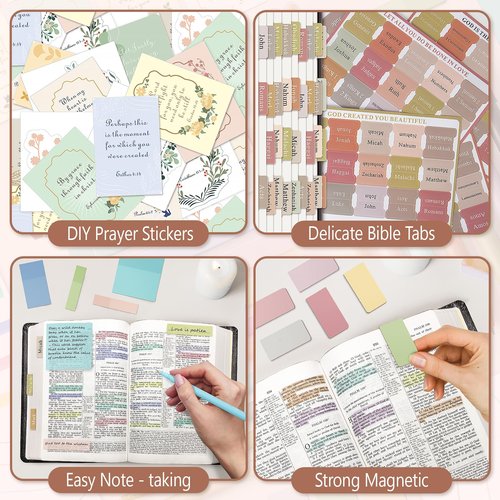 KIZZYEA Bible Journaling Kit, Bible Study Supplies with No Bleed Highlighters, Pens, Tabs, Pencil Case, Christian Gifts for Women, Bibles Accessories Kits for Bible Study Group, Students, Beginner