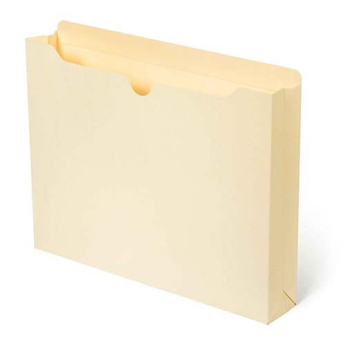 Blue Summit Supplies 2 Inch Manila File Jacket, 50 Folders, Reinforced Straight Cut Tab, Heavy Duty 2 Inch Expansion Pocket, Letter Size, 50 Pack
