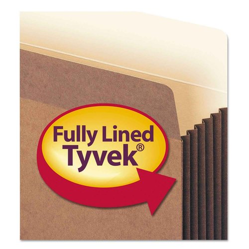 Smead File Pocket, Straight-Cut Tab, 5-1/4" Expansion, Legal Size, Redrope, 10 per Box (74274)
