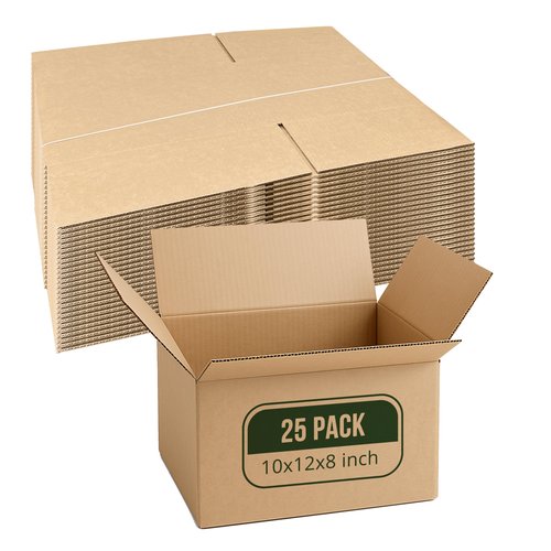 12x10x8 Shipping Boxes Small Moving Boxes, 25 Packs Cardboard Box Corrugated Boxes Shipping Box Moving Box for Business Packaging Box