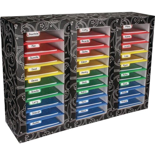 Really Good Stuff Classroom Mail Center - 27 Slots, Black - Office Mailboxes, Mail Sorter, Classroom Organization, Mailbox Organizer for Students and Teachers