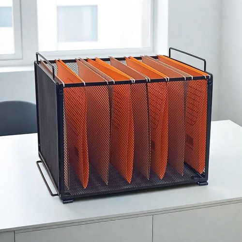 YOYOSEDA 2 Pack Metal Hanging File Organizer & Stackable File Crate – Optimize Your Filing Systems