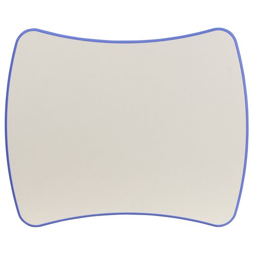 Flash Furniture 21.875''W x 26.625''L Rectangular Blue Plastic Height Adjustable Activity Table with Grey Top