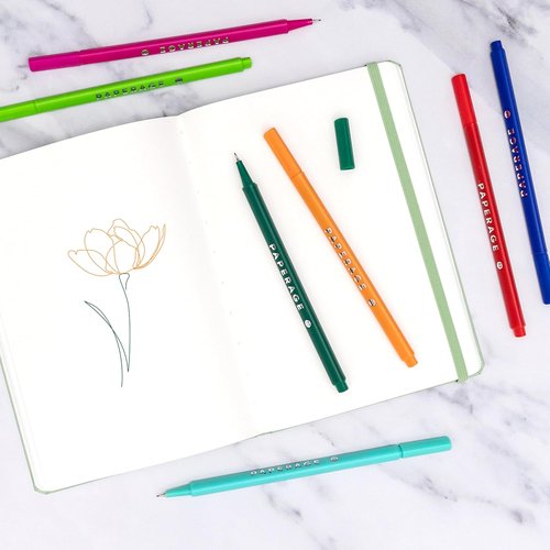 Paperage Blank Journal Notebook - Medium Green 5.6 in x 8 in | 160 Pages with 100 GSM Thick Paper