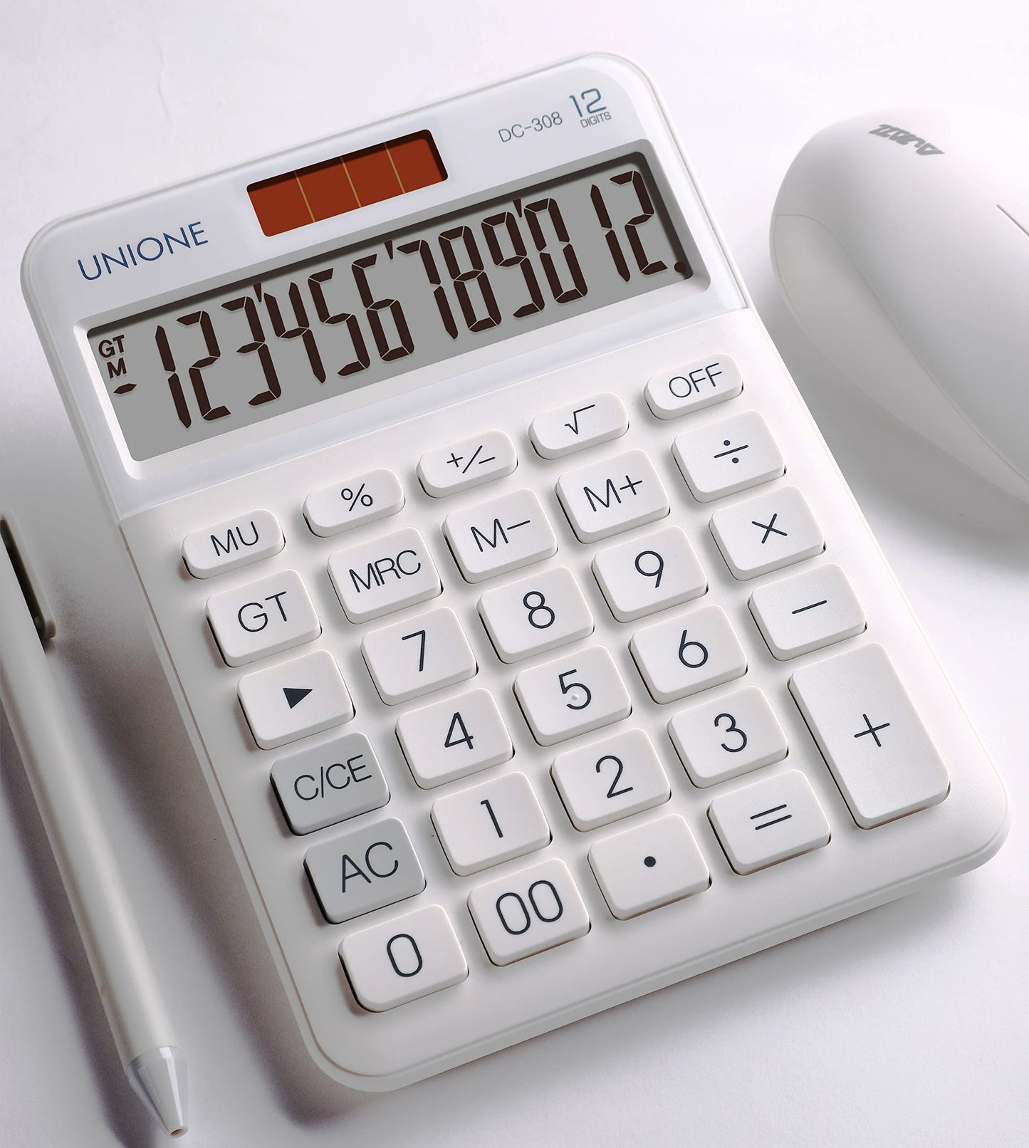 New, Two Line Display, Desktop Calculator. History Function- 30 Memories, Calculator with Large LCD for Home & Office Use, 4.5×7 inch (White)