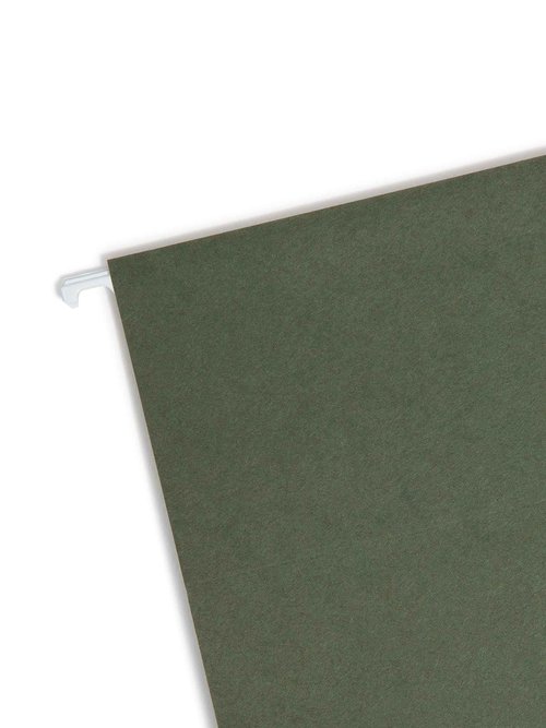 Smead Hanging File Folder, No Tabs, Letter Size, Standard Green, 25 per Box (64010) (Pack of 4)