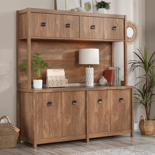 Sauder Cannery Bridge Commercial Office Hutch, in Sindoori Mango Finish