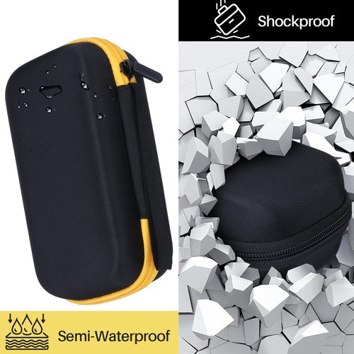 Lebakort Hard Case Compatible with KODAK Mini 2 ERA 4PASS Portable Photo Printer/KODAK Mini Shot 2 ERA 4PASS 2-in-1 Instant Camera and Photo Printer (Black + Yellow Case)