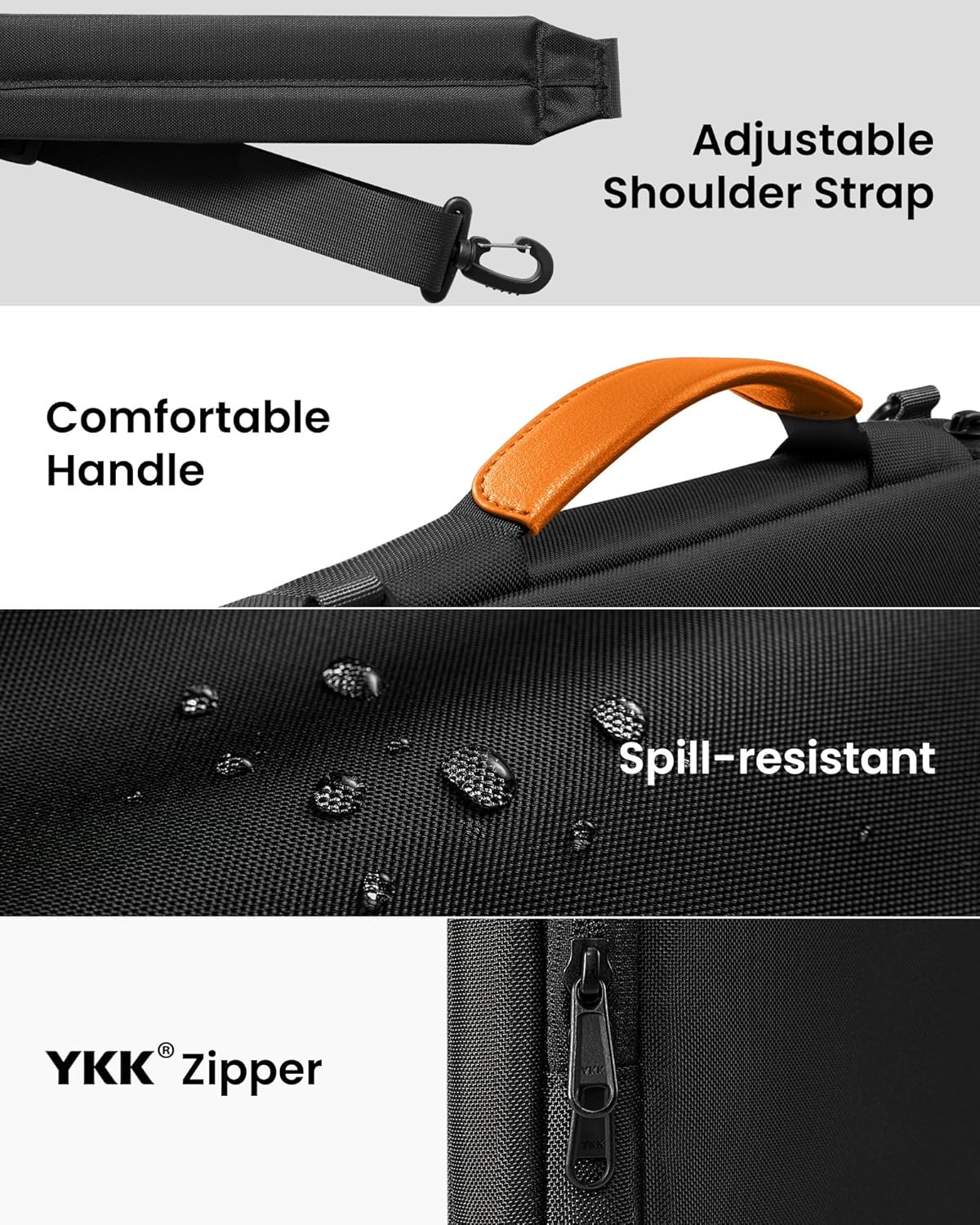 tomtoc 360 Protective Laptop Shoulder Bag - Water-Resistant Case for 13-Inch MacBook Air & Pro