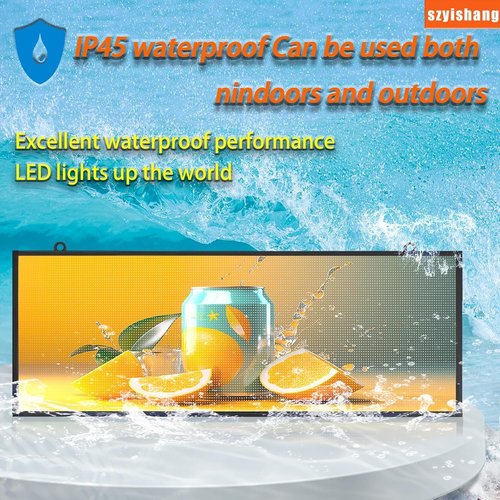 P5 Programmable LED Sign (39 "× 14"), Upgraded Outdoor RGB Full-Color Scrolling Digital Message Board, Supports Video & Image Playback, WiFi & USB Control, LED Advertising Display for Business