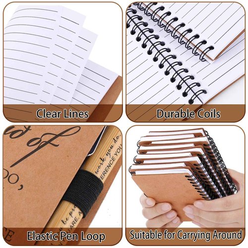 Czlotyh 80 Pcs Employee Appreciation Gifts Inspirational Spiral Notebooks Bulk Motivational Journals Thank You Bamboo Ballpoint Pens for Nurse Teacher Coworker(MAY YOU)