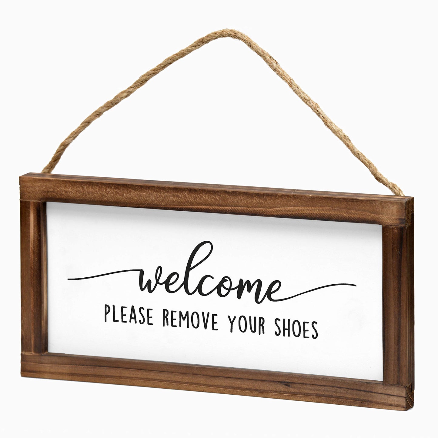 Please Remove Your Shoes Off Front Door Sign 6x12 Inch, No Shoes Home Farmhouse Decor