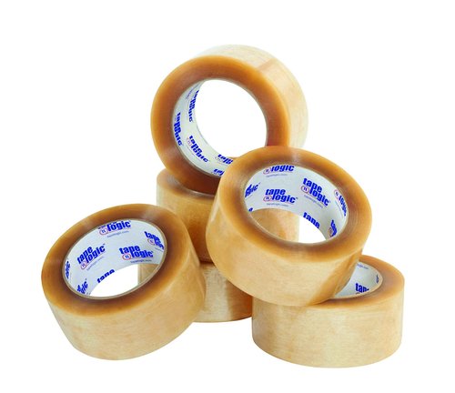 Partners Brand PT902506PK Clear Tape Logic Natural Rubber Tape, 1.9 mil, 2" x 110 yd. (Pack of 6)