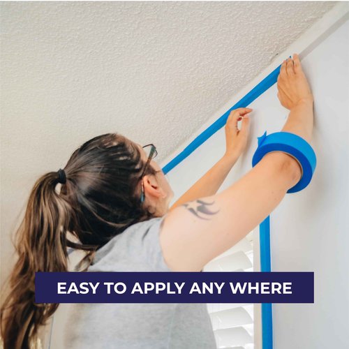 Zigglet Blue Painters Tape – Wide Masking Tape for Painting Walls & Trim, Clean Removal, No Residue – Heavy Duty Blue Tape for DIY, Multi‑Surface Paint Tape for Professionals - 60 Yards | Pack of 24