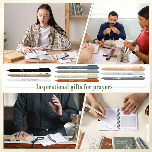 Sayglossy 200 Pcs 50 Pcs Scripture Ballpoint Pens Christian Gifts Bulk Party Favors for Church Office Sunday School Bible Study Supplies Women Men Birthday Christmas Religious Inspirational Gifts