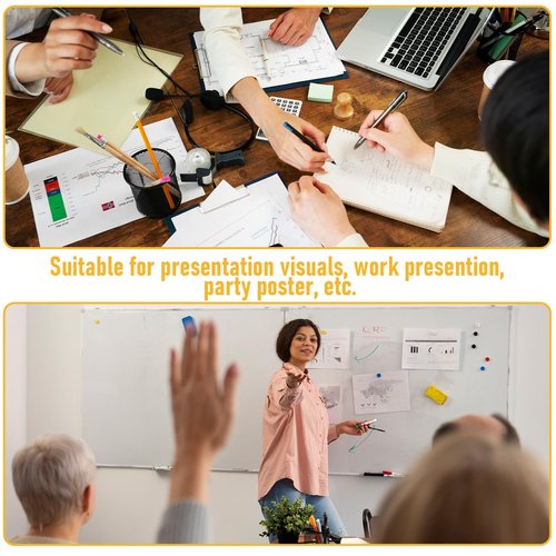 50 Pack White Poster Board Bulk, 10.4 x 15 Inches Thick White Poster Paper Heavyweight Card Paper for Projects, Art Displays, Presentations & Crafts - Premium BrightWhite Surface