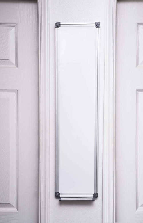 The Original Maven Slim Skinny Whiteboard Dry Erase to-do List Narrow Mini Small Office Wall Portable Magnetic Tall Dry Erase White Board Frame 7.9 “ x 31.5” | 20 cm x 80 cm