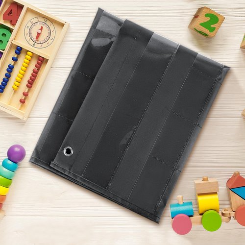 EAMAY Classroom Monthly Calendar Pocket Chart for 2.75 * 2.75 Cards,Homeschool Supplies and Classroom Must Haves! Only Chart(Black)