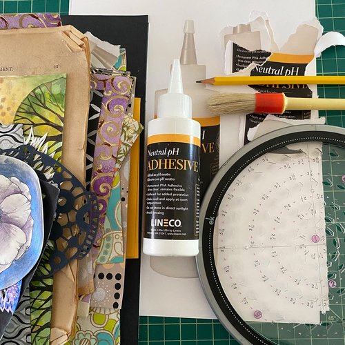 LINECO Neutral pH Adhesive 8 Oz, Acid-Free, All-purpose Glue, Dries Clear and Remains Flexible. Used for Bookbinding and Book Repair, Framing, Collages, Paper Art and Crafts