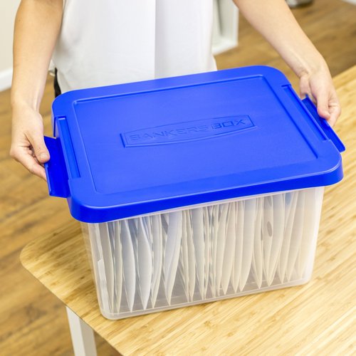 Bankers Box Heavy Duty Plastic File Storage Box Bundle with Hanging Rails, Letter/Legal (2 Pack)