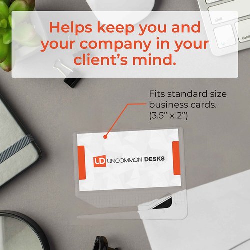 Uncommon Desks Business Card Letter Openers - (100 Pack) (Clear) Professional Letter Openers with Business Card Insert, Perfect Promotional Item for Business