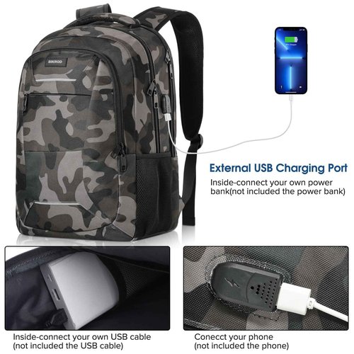 Backpack for Men Women, School Backpacks for Teen Boys, Business Anti Theft Sturdy Travel Laptop Backpack with USB Charging Port, Water Resistant 15.6 Inch Computer Bag Gift