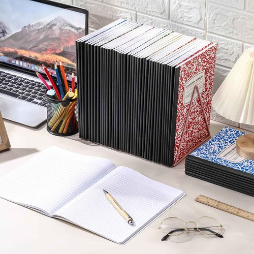 Fainne 60 Pack B5 Composition Notebooks Bulk 7.5 x 9.75'' College Ruled Composition Notebooks 50 Sheets (100 pages) Marble Covers Notebook for School Classroom Office Supplies(Multicolor)
