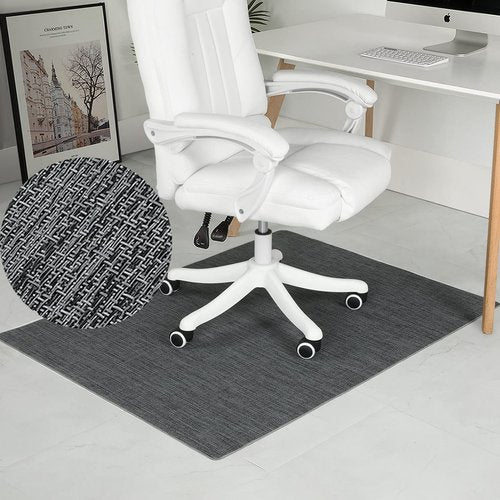 RccugmatS Chair Mat for Hardwood Floor, 36" x 48" Heavy Duty Office Chair Mat for Rolling Chairs, Anti Slip, Computer Chair Desk Mat, Floor Protector for Home Office, Black&Grey