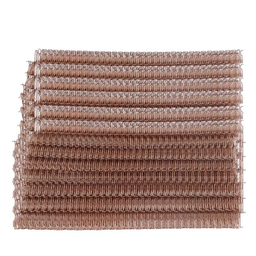 100Pcs Double Loop Wire Binding Spines, 100 Sheet Capacity 3:1 Pitch Binding Wire for Letter Size (Rose Gold)