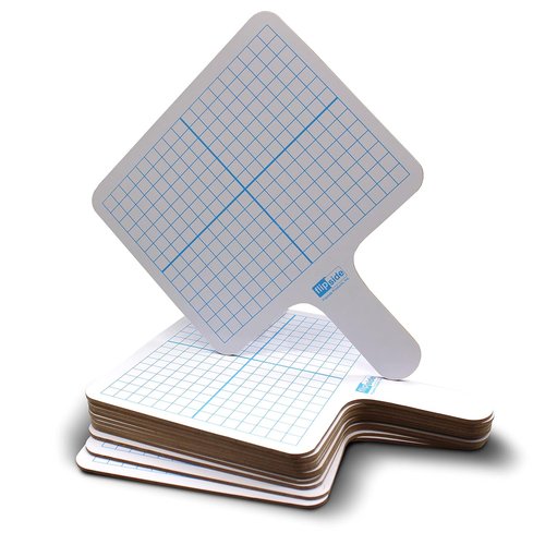 Flipside Products Dry Erase Answer Paddles - Two-Sided Rectangular Boards with Markers & Erasers | Set of 12