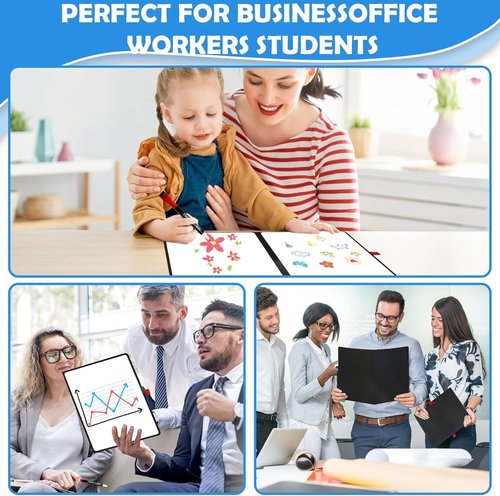 Double-Sided White Board - Ultra-Thin 12x9 Inch Portable Dry Erase Board with 3 Markers | Anti-Ghosting & Magnetic-Ready | Ideal for Office, School, Travel