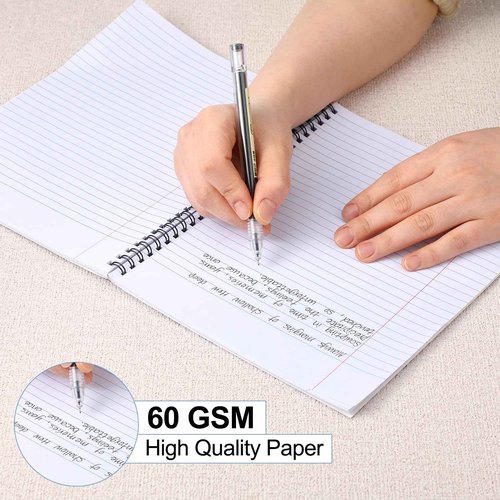 Jetec 24 Pack Spiral Composition Notebooks Bulk College Ruled Black Marble Hard Cover Composition Notebook 9-3/4 x 7-1/2 Inches College Office Supplies 100 Pages