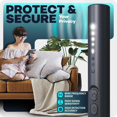 TensaOne Hidden Camera Detectors – Small Anti Spy Audio Video GPS Tracker RF Detector for Wireless Cameras and Cars Tracking Device - Mini Travel Pen for Finding Spying Voice Recorder Bug Devices