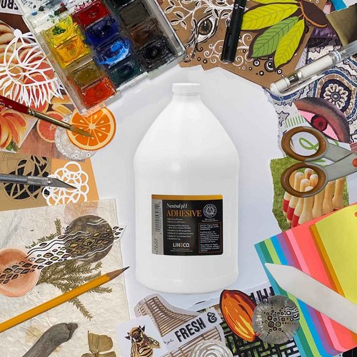 Lineco Neutral pH Adhesive 1 Gallon, Acid-Free, All-purpose Glue, Dries Clear and Remains Flexible. Used for Bookbinding and Book Repair, Paper Art