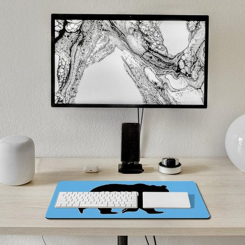 Papa Bear Large Mouse Mat Desk Pad Protector Office Desk Mat Computer Mousepad for Work Home 30x60cm