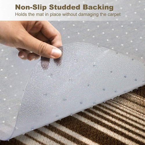 Kuyal Office Chair Mat - Transparent, Thick & Sturdy Floor Protection for Low Pile Carpets | 36" X 48" Rectangle