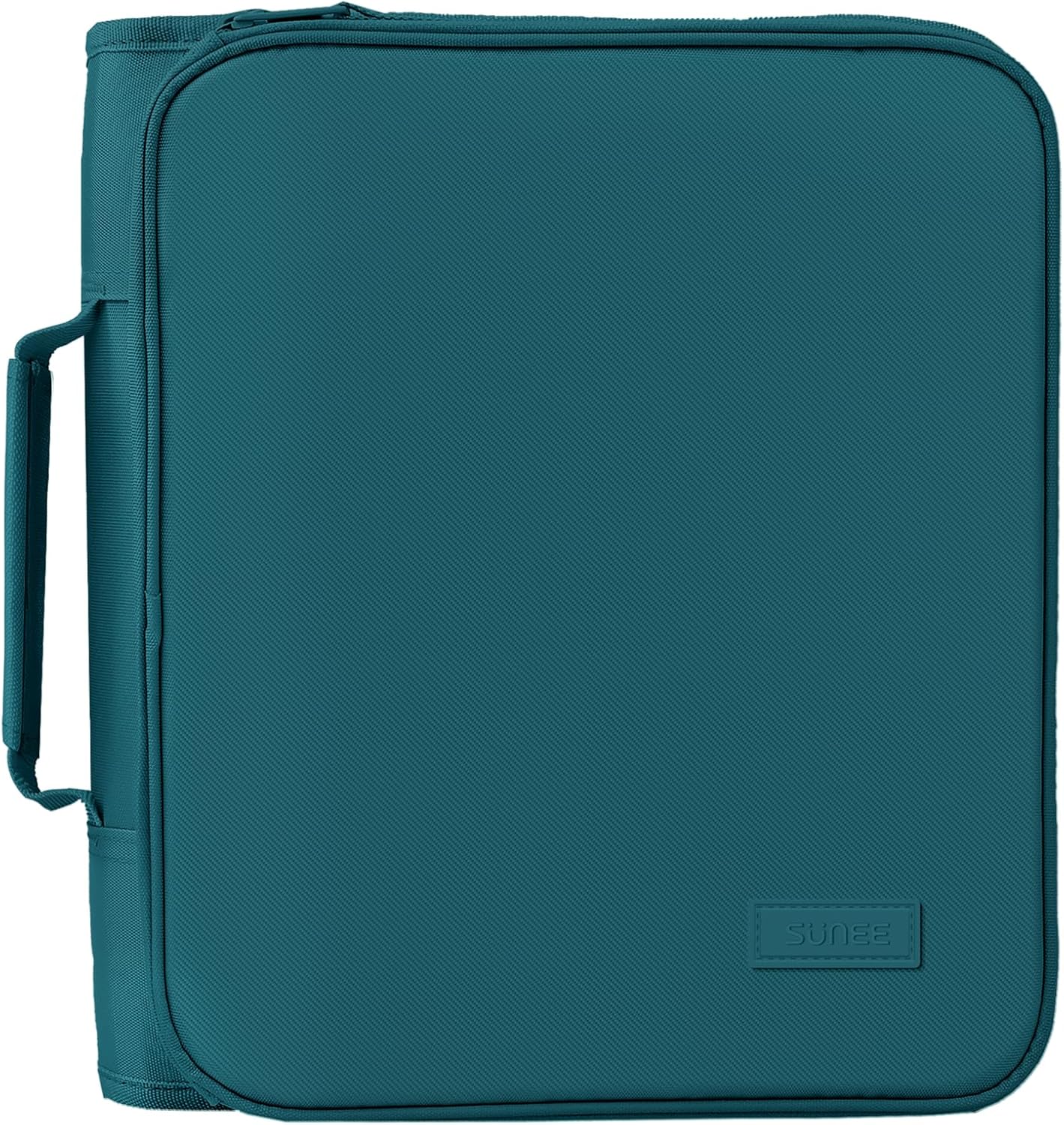 SUNEE Zippered Binder Bag - 2-Inch 3-Ring O-Ring, 500-Sheet Capacity, Multi-Pocket Organizer | Deep Teal-Green