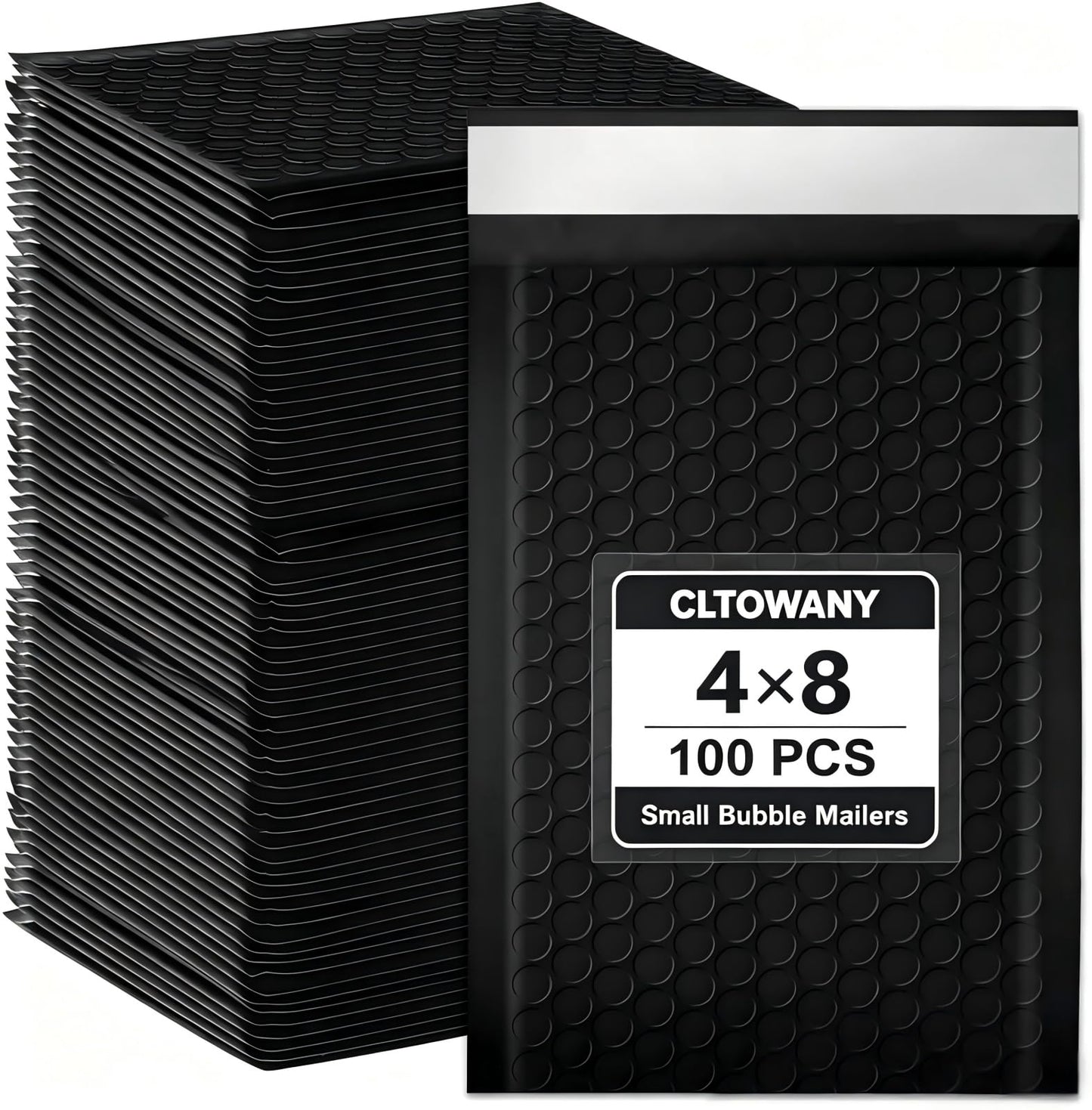 Cltowany 4×8 Small Bubble Mailers 100 Pack Waterproof Padded Envelopes Self Seal Adhesive Shipping Bags for Mailing Cards Jewelry Makeup and Small Business Packaging