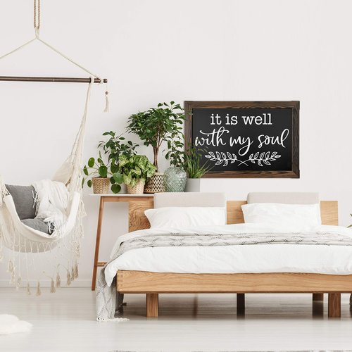 Loddie Doddie Magnetic Chalkboard - 20 x 30 Rustic Frame - Easy-to-Erase Large Blackboard for Wall Decor & Kitchen, Hanging Display - Chalk Board
