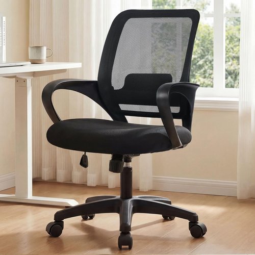 NEO Chair Ergonomic Mesh Office Desk Chair - Adjustable Height with Lumbar Support | Black