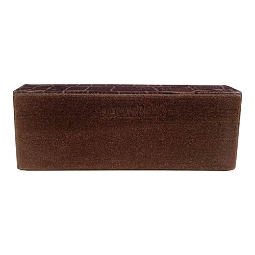Dacasso Brown Crocodile Embossed Leather Business Card Holder