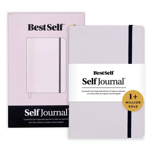 BestSelf 13-Week Self Journal & Goal Planner – Undated Daily ADHD-Friendly Journal for Men & Women | Productivity, Gratitude, Reflection & Habit Tracker | 2025 Life Organizer with Prompts, Grey Mist