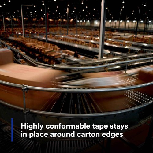 3M Scotch 371 Industrial-Grade Packing Tape, Tan, 48 mm x 50 m, High Performance Sealing Tape for Medium-Duty Commercial Box and Carton Sealing, Moving, Packaging and Shipping, 6 Pack