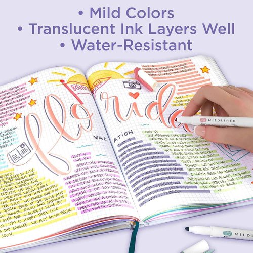 Zebra Pen Mildliner Dual-Tip Highlighters, Broad and Fine Tips, Ideal for Bible Highlighting, No Bleed, School Supplies, Teacher Supplies and Office Supplies, Mild Summer Green Ink, 12-Pack (78440upc)