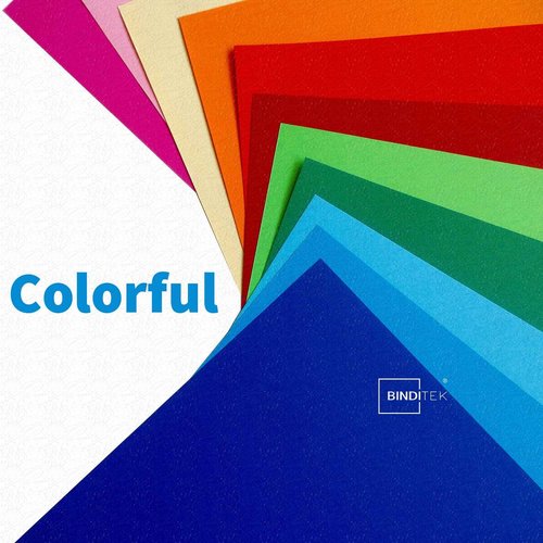 Binditek 200 Pack 13 Mil Grain-Texture Paper Binding Presentation Covers, 8.5 x 11 Inches, 250 GSM, 90lb, Un-Punched, Letter Size, Black, Office Supplies