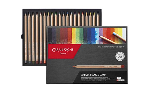 CREATIVE ART MATERIALS Caran D'ache Luminance Colored Pencil Set of 20 (6901.720)